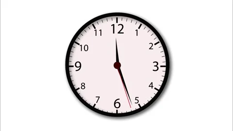 Time lapse clock white background Video stock 161418460