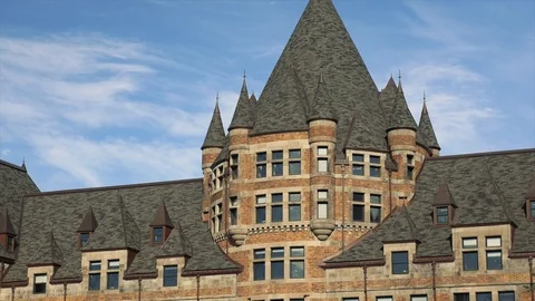 Time lapse of a close up of Gare Viger Montreal Quebec Canada North America Stock Footage 108600163
