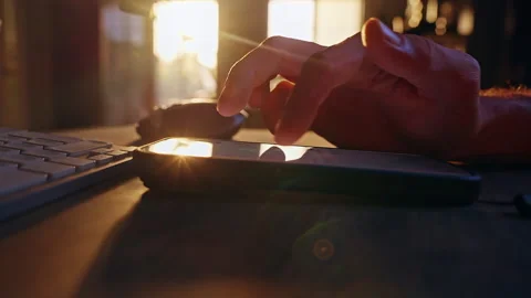 Time Lapse Close Up Of Human Hand Scrolling News Feed And Social Media On Smartp Stock Footage 328589116