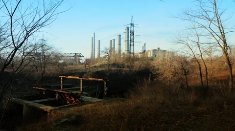 Time lapse. close shot of power plant. 25fps. Stock-Footage 1000844