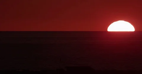 Time-lapse close up sunset over the ocean Stock Footage 82072513