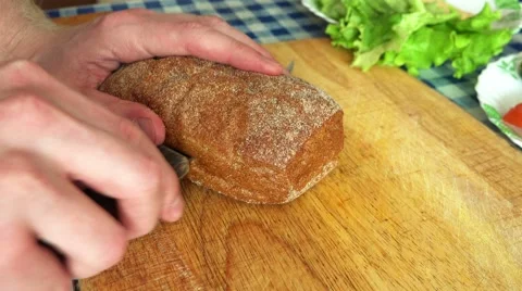 Time Lapse. Close-up View of Man Making a Delicious Sandwich Stock Footage 49917527