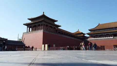 Time Lapse of the Closed Forbidden City during COVID-19 outbreak in Beijing Stock Footage 127743873