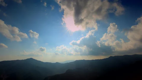 Time Lapse  Of Cloud and Mountain Stock Footage 140468197