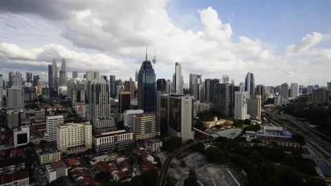 Time lapse cloud and skycraper Stock Footage 97492262