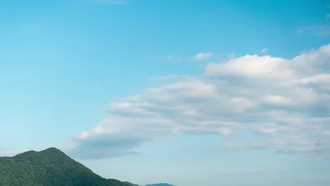 Time lapse of cloud in blue sky over the Mount Stock Footage 119207987