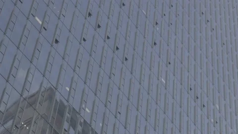 Time Lapse cloud floating by on a curtain wall Stock Footage 159195023