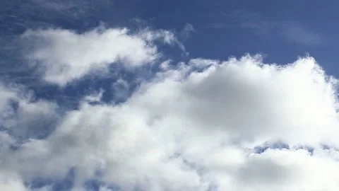 Time lapse of cloud formations on blue sky Stock Footage 155552949