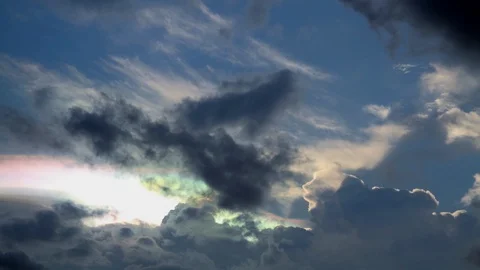 Time-lapse of cloud motion in front of the sun rays. Stock Footage 126254144