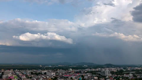 Time lapse of cloud motion before rain in city of Thailand, Thailand. Stock Footage 249330336