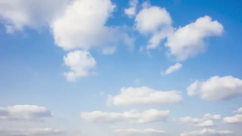 Time Lapse of Cloud Movement Across Blue Sky 4K Nature Video stock 319879554