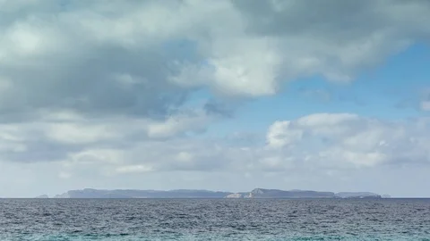 Time lapse of cloud movement by the sea. Stock Footage 110864121