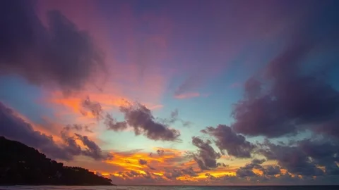 time lapse cloud moving above the sea at... | Stock Video | Pond5