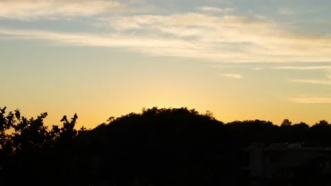 Time lapse Cloud moving sun rising over hill Faerie Glen Nature Reserve Pretoria Stock Footage 155385907