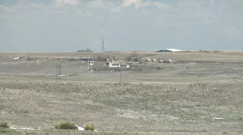 Time Lapse of Cloud Shadows Racing over Farmlands Stock Footage 54728862