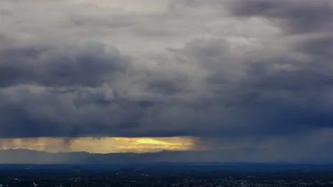 Time-lapse of cloud stormy black background with the rain Stock Footage 155748804