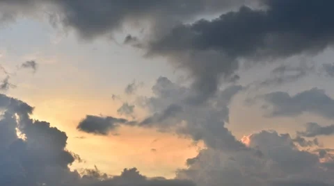 Time lapse of cloud with sunset sky background Stock Footage 43694453