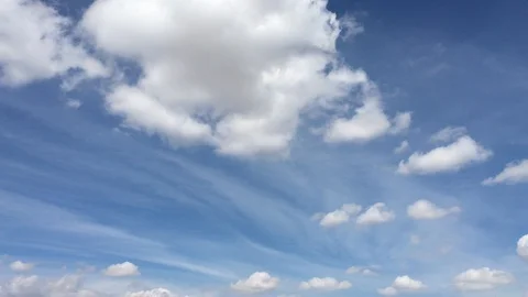 Time lapse clouds 4k rolling puffy cumulus cloud Stock Footage 128127286