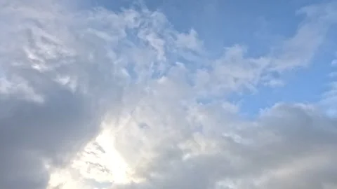 Time lapse clouds 4k rolling puffy cumulus cloud relaxation weather dramatic 스톡 동영상 283124492