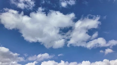 Time lapse clouds 4k rolling puffy cumulus cloud relaxation weather dramatic Stock Footage 331872026