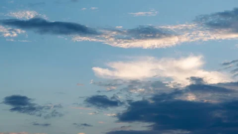 Time lapse of clouds above the blue sky with the sun shining. Sky background Stock Footage 253835000