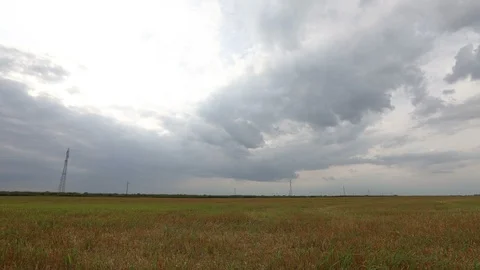 TIME LAPSE - clouds above the plain Stock Footage 112215345
