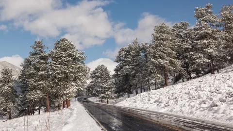 Time Lapse of clouds above the Rocky Mountains Video stock 207314604