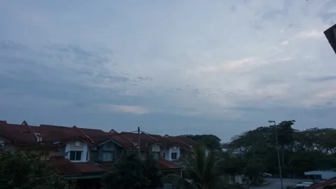Time-lapse of clouds after dawn at Saujana Utama, Sungai Buloh, Selangor Stock Footage 229444023