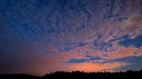 Time-lapse of clouds after sunset over the city 14b Stock Footage 8519651