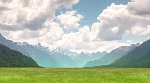 Time-Lapse Of Clouds afternoon over the mountains Stock Footage 221141180