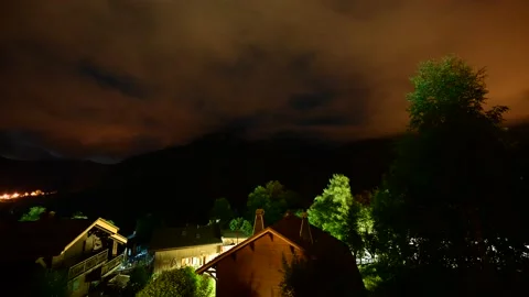 Time lapse clouds on Alpine mountains Stock Footage 165955853