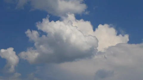 Time lapse of  clouds and blue sky Stock Footage 38939425
