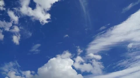 Time lapse  clouds and blue sunny sky Video stock 283832611
