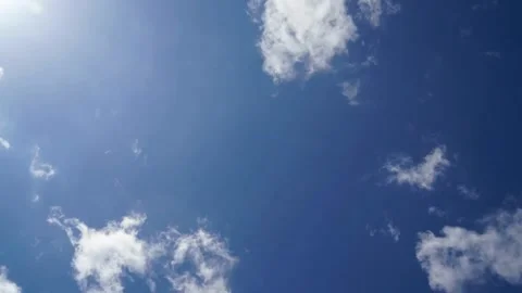 Time lapse  clouds and blue sunny sky Video stock 283833640