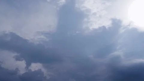 Time lapse  clouds and blue sunny sky Video stock 285314178