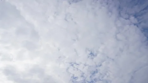 Time lapse  clouds and blue sunny sky,  white clouds over blue sky, Aerial .. Stock Footage 290875484