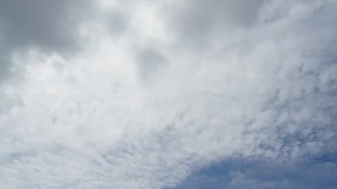 Time lapse  clouds and blue sunny sky,  white clouds over blue sky, Aerial .. Stock Footage 290892519