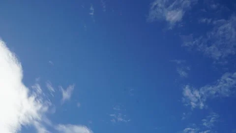 Time lapse  clouds and blue sunny sky,  white clouds over blue sky, Aerial .. Stock Footage 290894530