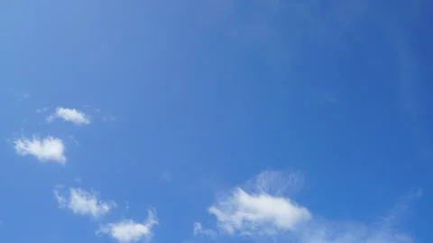 Time lapse  clouds and blue sunny sky,  white clouds over blue sky, Aerial .. Stock Footage 290896922