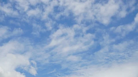 Time lapse  clouds and blue sunny sky,  white clouds over blue sky, Aerial .. Video stock 290913856