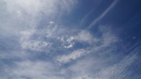 Time lapse  clouds and blue sunny sky,  white clouds over blue sky, Aerial .. Video stock 290978173