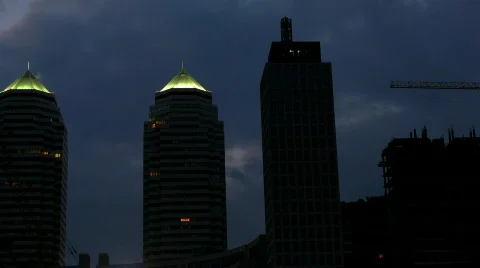 Time lapse of clouds and city skyscrapers. 스톡 동영상 280734