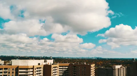 Time lapse of Clouds and City Stock Footage 55685599