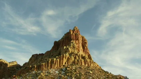 Time Lapse of Clouds and Desert Mountains - Clip 2 Stock Footage 717264