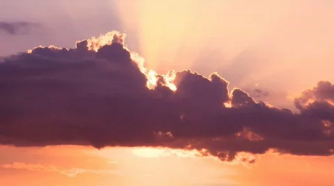 Time lapse clouds and divine sun light  Stock Footage 311330