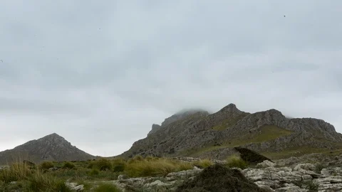 Time lapse of the clouds and hail in the mountains. Stock Footage 110809492