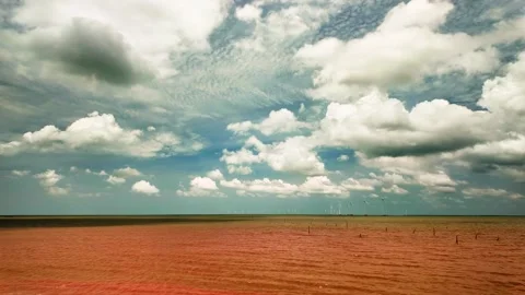 Time lapse of clouds and landscape in Vinh Long, Vietnam Vídeos de archivo 347754084