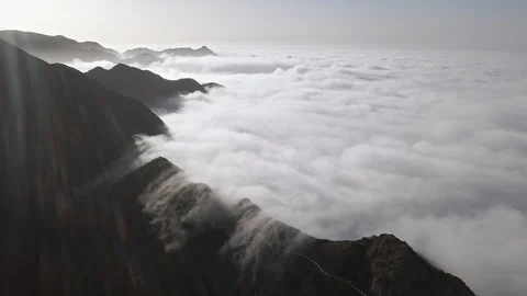 Time lapse of clouds and mountain road in Anaga, Tenerife Stock Footage 106515071