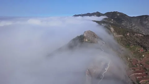 Time lapse clouds and mountain road in Anaga, Tenerife Stock Footage 242863975