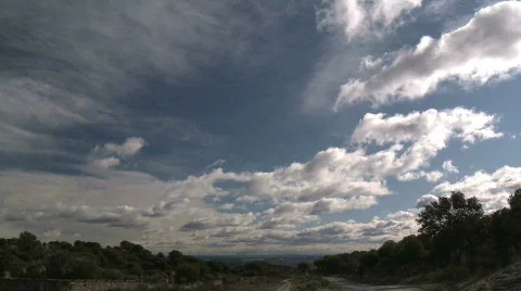 Time lapse clouds and nature Stock Footage 612817